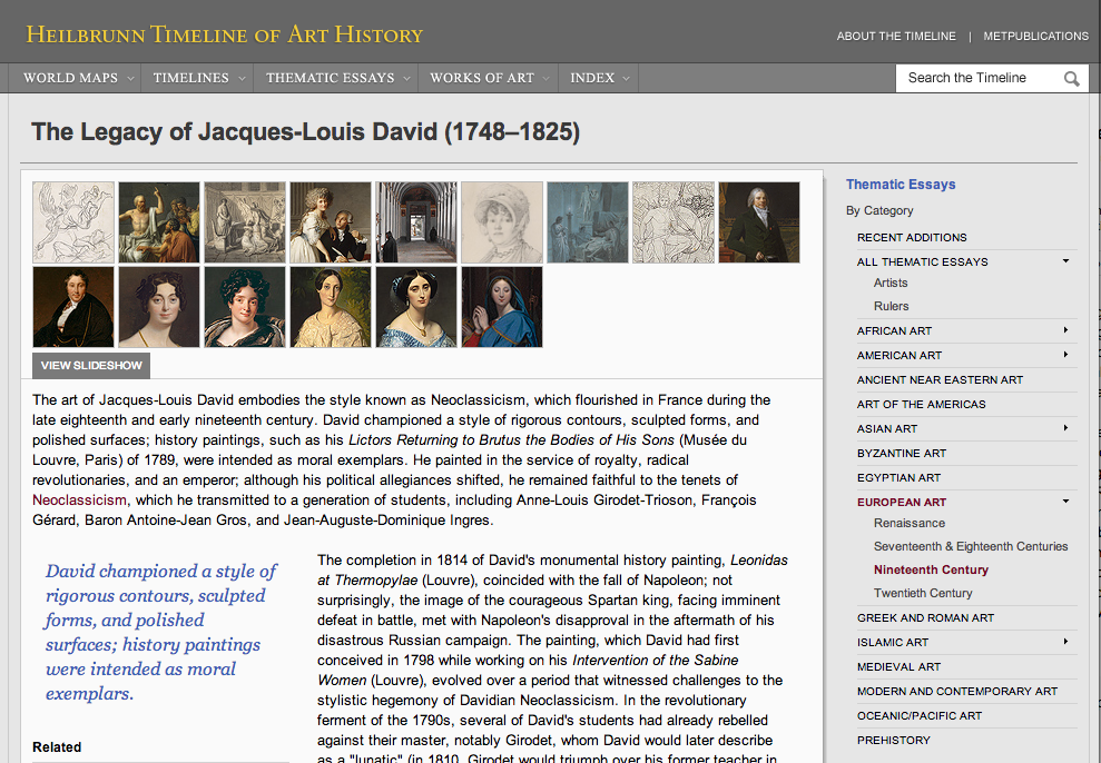 Figure 7:  "The Legacy of Jacques-Louis David (1748–1825)